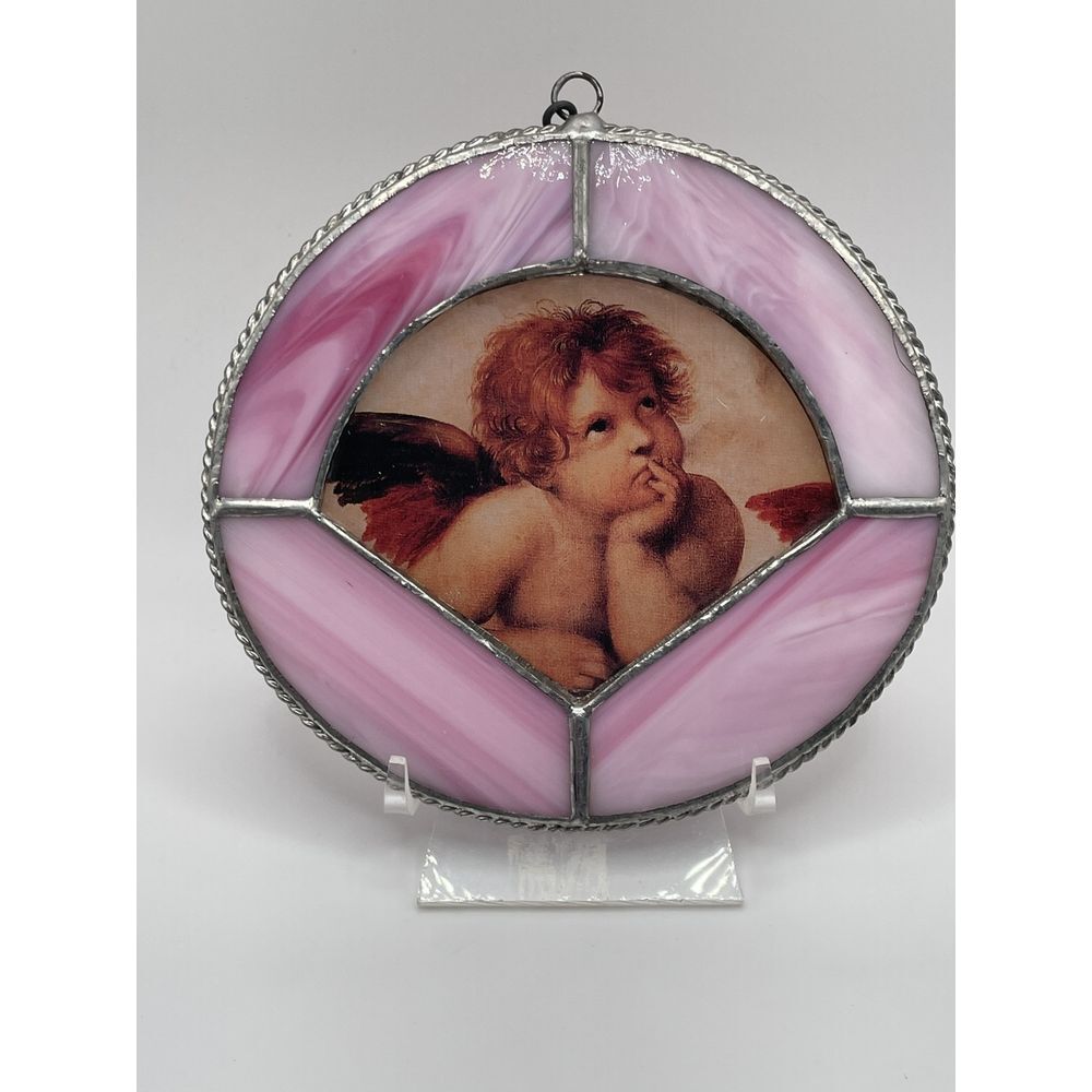Victorian Raphael Sistine Chapel Angel Stained Glass‎ Suncatcher